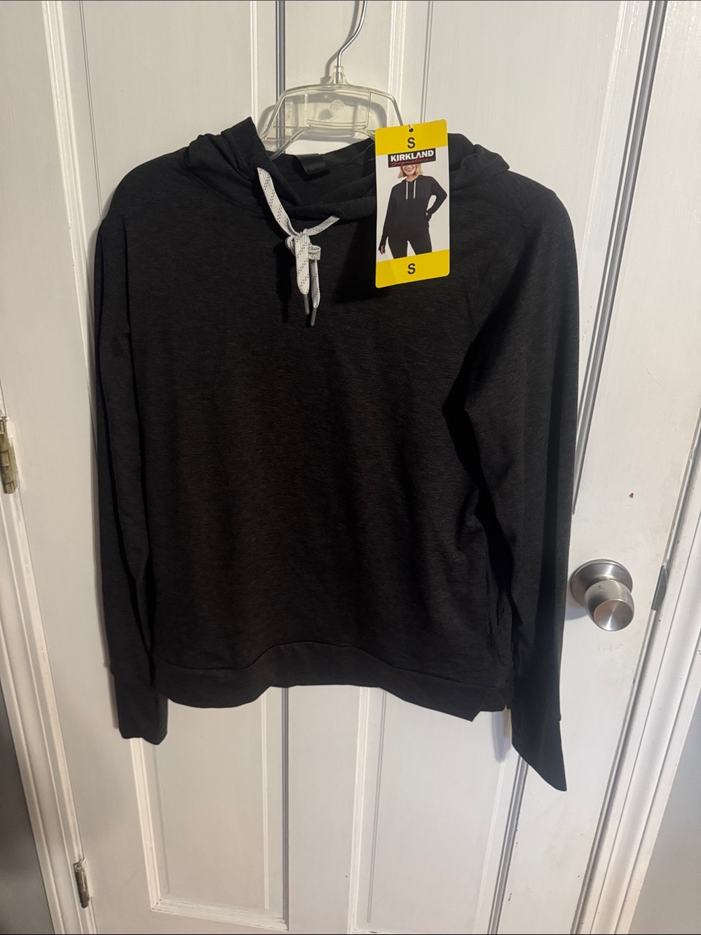 Kirkland Signature Black Women's Hooded Crew Sweatshirt